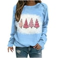 thumbnail image 2 of Qiopertar Femmes Décontracté Manches Longues Col Rond Hauts Chemises Amples Blouse Imprimé Saint-Valentin Chandail en Molleton Graphique Liquidation Livraison Gratuite à Moins de 5$ jusqu'à 90 % de Réduction, 2 of 5