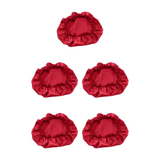 Minnieouse Gorro de pelo para mujer, gorro de noche de una capa, gorro , turbantes, cubierta para la cabeza, rojo Rojo 5Conjunto