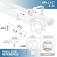 thumbnail image 3 of Urbanest Zeffoli Flat Button 1" 3/4" Double Drapery Curtain Window Rod Set - 48" to 84", White, 3 of 6