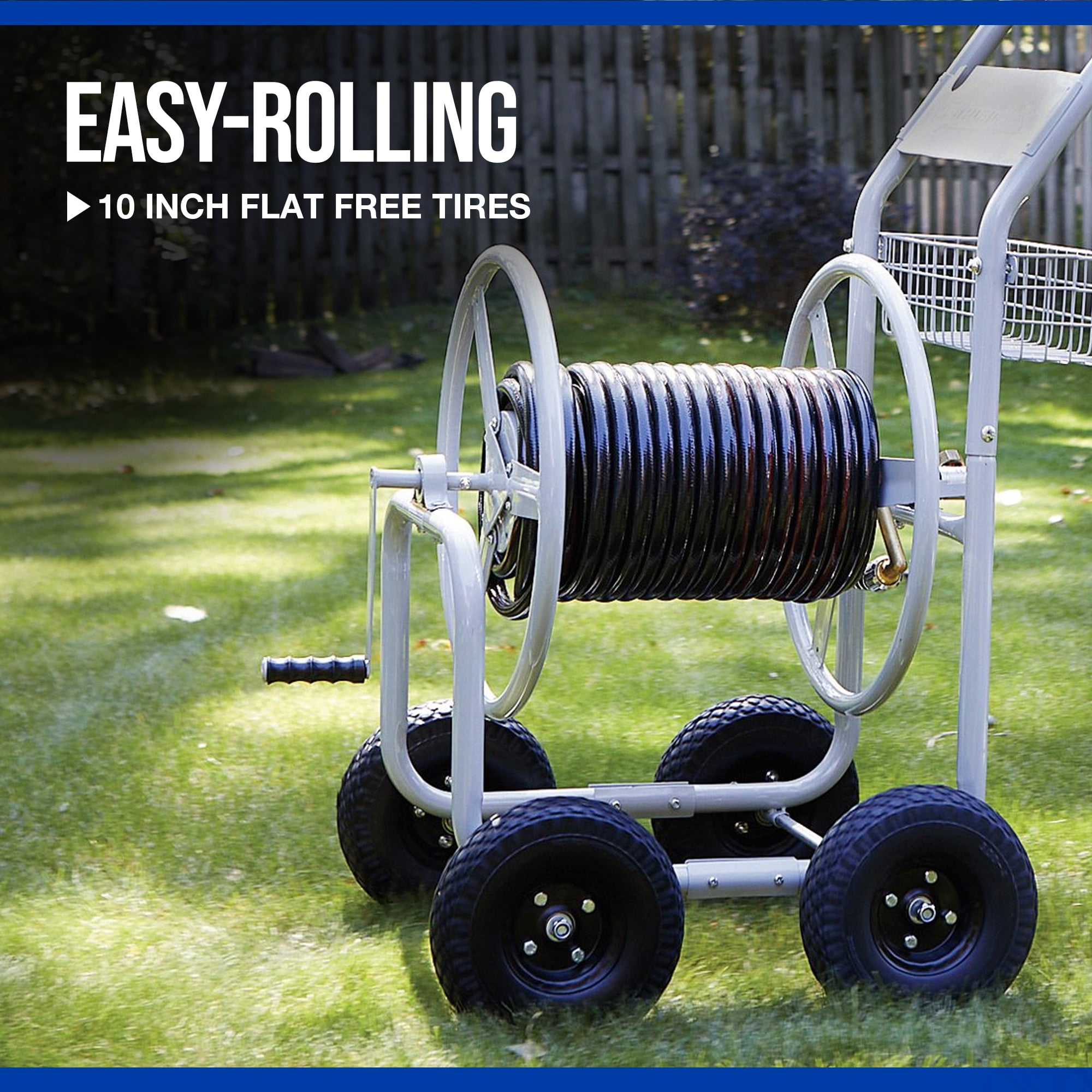 Strongway Garden Hose Reel Cart, 400ft. Capacity, Fits 5/8in. Hose