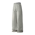 thumbnail image 2 of YABCSAZ Mens Wide Leg Jeans Vintage Washed Baggy Denim Pants Loose Fit Straight Leg Open Bottom Casual Jeans Cotton Stretch Relaxed Fit Streetwear Trousers for Men, 2 of 5