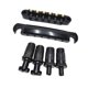 thumbnail image 2 of Conjunto de puente y de rodillos para guitarra eléctrica, selletas ajustables y fiables, accesorios para instrumentos musicales para reparacion Negro, 2 of 8