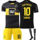 thumbnail image 1 of 2024-2025 Dortmund jersey no. 9 Allais 10 Sancho 11 Reus home football uniform kids boys and girls kit{HONGDE} Size 10 sock, 1 of 5