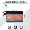 thumbnail image 2 of Uxcell 2 Pcs Canvas Tool Pouch, 12 Inch Multi Purpose Zipper Tool Bag Small Waterproof Zipper Pouch with Clear Window Metal Hooks for Storing Organizing Screwdrivers Pliers, Blue, 2 of 7
