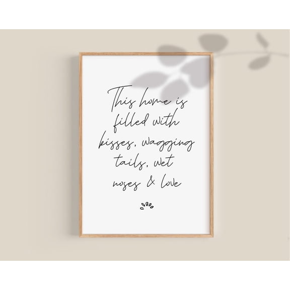 Pet Lover Sentimental Dog Cat Quote Wall Art, Unframed Paper Print Size 8x12