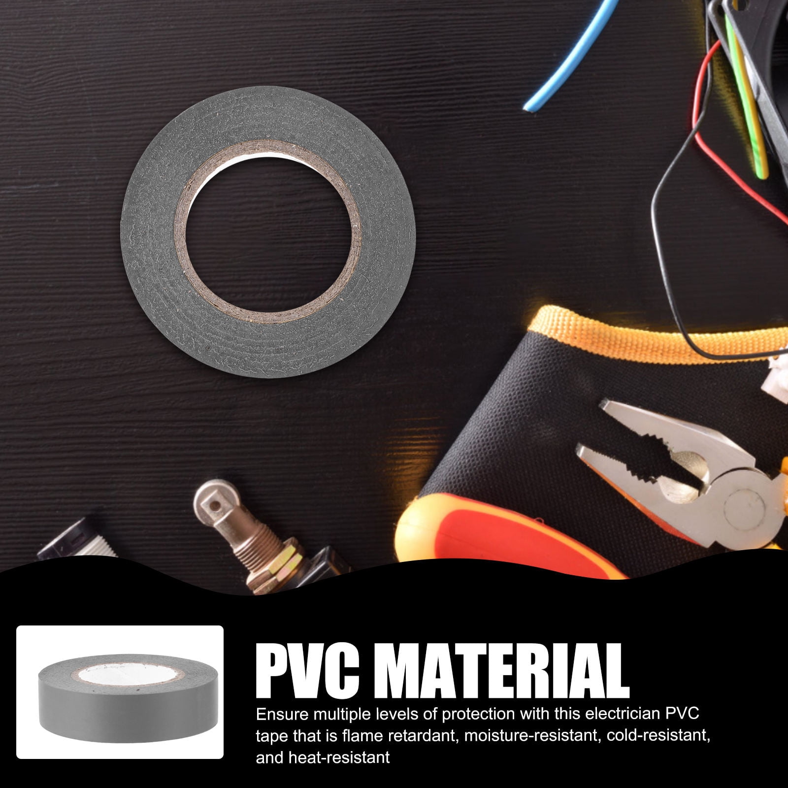 BESTYASH Grey PVC Electrical Tape, and Moisture Insulation Tape for Electrical Wiring and Repairs