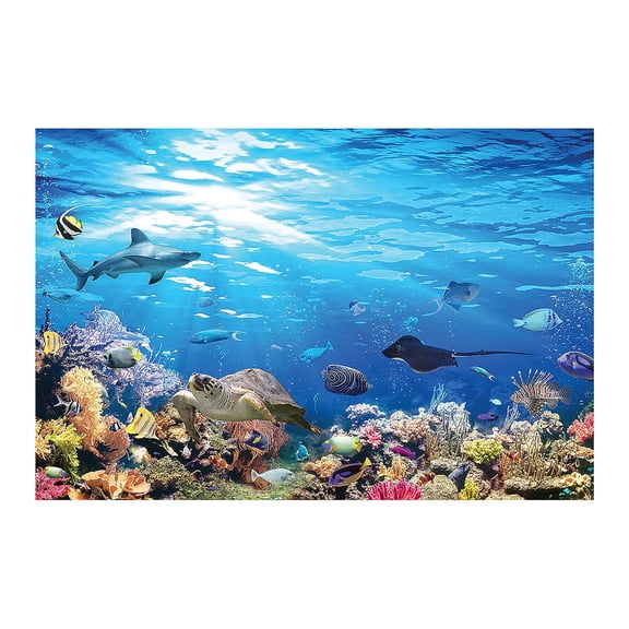 Fun Express Outback VBS Reef Backdrop - Durable Ocean-Themed Backdrop for Vacation Bible School Easy to Hang Vibrant Colors Perfect for Decorations - 1 Piece