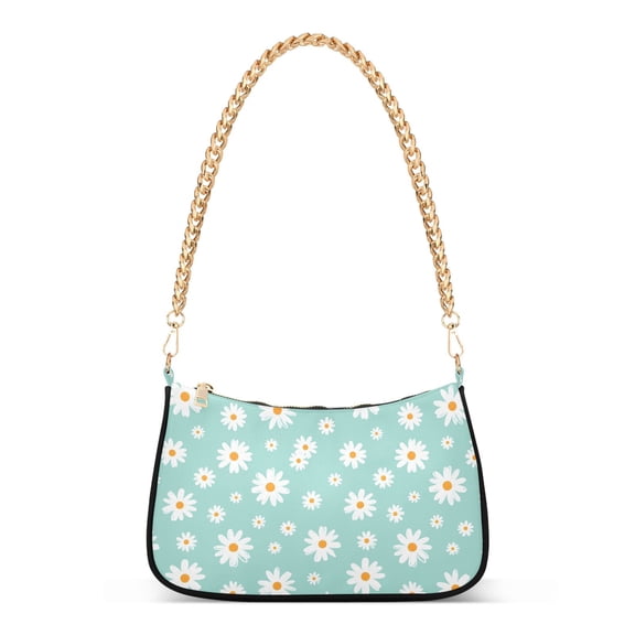 Chic Daisies Women's Tote Bag Detachable Strap Chain Bag Lightweight Shoulder Purse