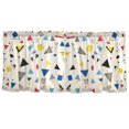 thumbnail image 7 of Yayeee Kitchen Curtains Tier Set of 2 Light Filtering 57"x24" Over Sink Window Panels, Retro Triangles, 7 of 7