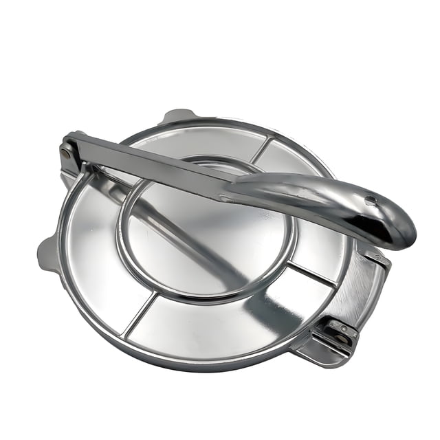 Tortilla Press 8 Inches Heavy Duty Flour Tortilla Press Aluminum Alloy Pre-Seasoned Roti Maker with Handle for Corn / Dough / Pizza / Pie / Flour Tortilla