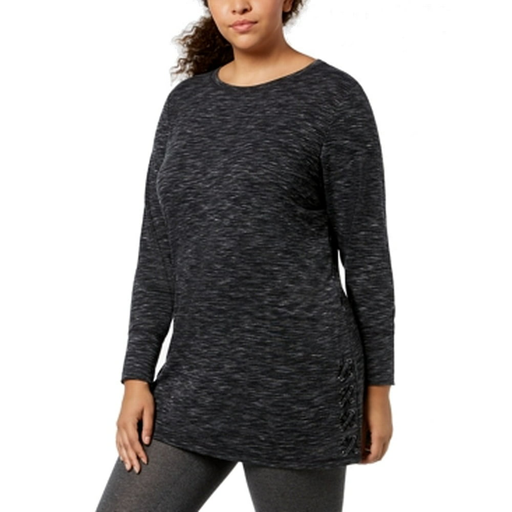 Ideology Activewear Tops - Womens Plus Stretch Tunic Activewear Top 2X ...