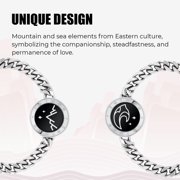 TOTWOO Long Distance Bracelets for Couples, Vibration & Light Up Bracelet, Montain & Sea Long Distance Relationship Gifts for Girlfriend Boyfriend