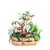 Copper Five Leaf Fountain With Oblong Ba