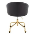 thumbnail image 6 of LumiSource Gold Metal, Black PU Claire Task Chair, 6 of 6