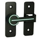 thumbnail image 1 of Cerraduras abatibles para puertas de granero La seguridad evita robos Cerraduras de puertas resistentes sin perforaciones para jardín Baño Garaje al aire libre MK 009 Luminoso de 180 grados, 1 of 9