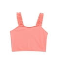 thumbnail image 2 of Wonder Nation Girls 2-Piece Ribbed Tankini Swimsuit with UPF50+, Sizes 4-18, 2 of 3