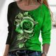 thumbnail image 2 of Camisas Para Mujer, Camisetas de Gran Tamaño, Manga Larga, Moda Informal, Estampado, Cuello Redondo, Camiseta Suelta, Blusa de Otoño, Pulóver, Tops Odeerbi ODB135124, 2 of 5