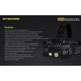 thumbnail image 2 of Combo: NITECORE HC65 1000 Lumen White/Red/High CRI Output Micro-USB Rechargeable Headlamp -Battery Included w/LR10 USB Rechargeable Pocket Utility Light +Eco-Sensa USB Cable, 2 of 10