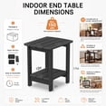 thumbnail image 5 of Ayaya 2-Tier Side Table, Solid Wood Indoor Bedside Table for Small Spaces, Living Room Bedroom Home Office, Black, 5 of 7
