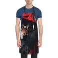 thumbnail image 4 of Cauagu Mysterious Hooded Wolf Aprons with Pockets,Waterproof Apron for Women,Kitchen Cooking Apron Adjustable Bib Aprons Chef Apron for Cooking,Drawing,Crafting, 4 of 8