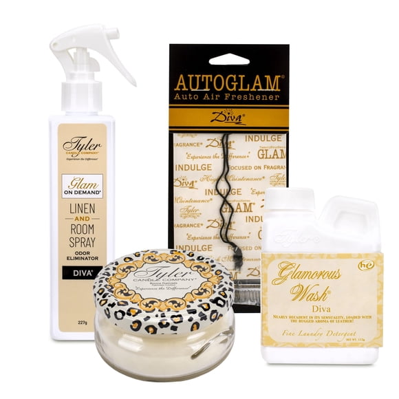 Set de regalo Tyler Candle Company Diva Glamorous con spray de habitación