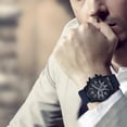 thumbnail image 3 of Hearth & Gear Men's Hand Canvas Rubber Strap Precise Timing Men's Fashion Leisure Business Hand Precise Timing Watch Smart Watch Rechargeable Wristwatch The Small Dial Smart Watch with Step Counter, 3 of 5