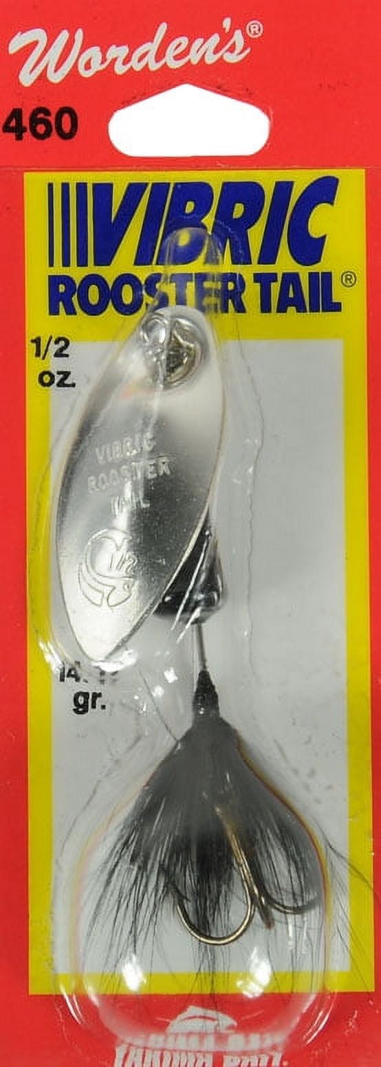 Yakima Bait Worden's Vibric Rooster Tail Lure, Black, 1/2 oz.
