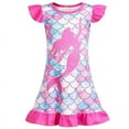 thumbnail image 5 of Jurebecia 2 Pcs Summer Girl Unicorns Nightgown Mermaids Cartoon Pajamas Dress for Kids Teenager Night Dress Baby Nightdress Cute Children Clothing 3-4 Years 110 CM, 5 of 9
