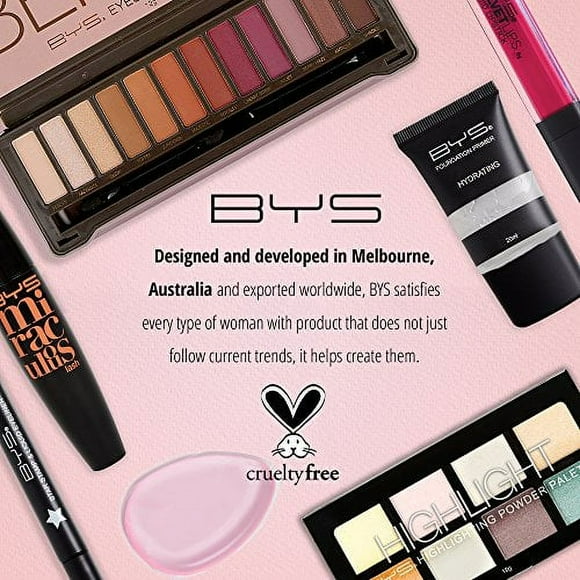 BYS On-The-Go Eyeshadow Palette,Six Shades with Mirror and Applicator, Nude