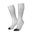 thumbnail image 2 of Vsdgher Silver Glitter Print Thigh High Socks Extra Long Stretchy Sock Women Over Knee High Opaque Stocking Daily Wear, 2 of 5
