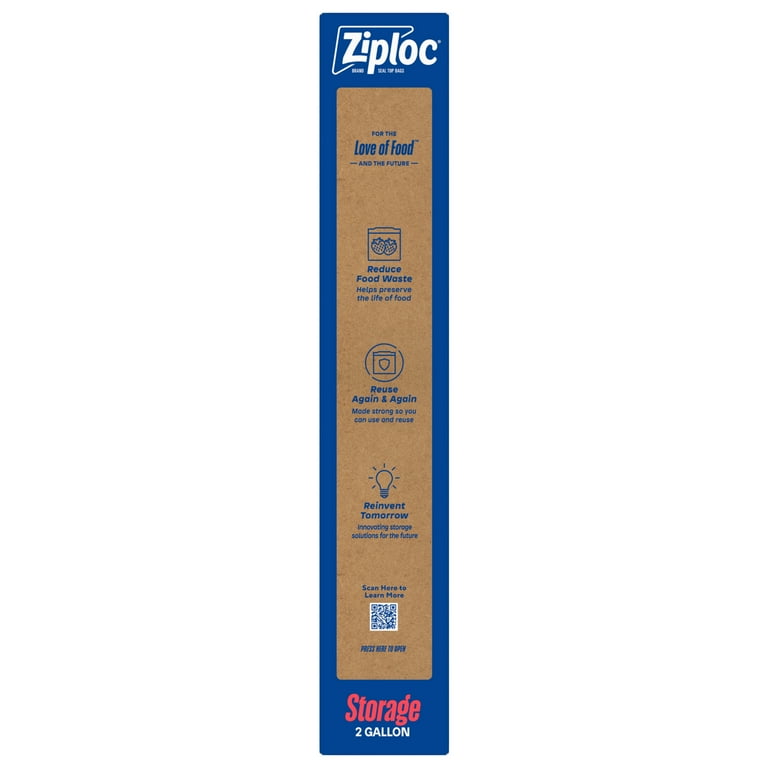 Ziploc® Power Shield 2 Gallon Storage Bags, Easy Zipper Close