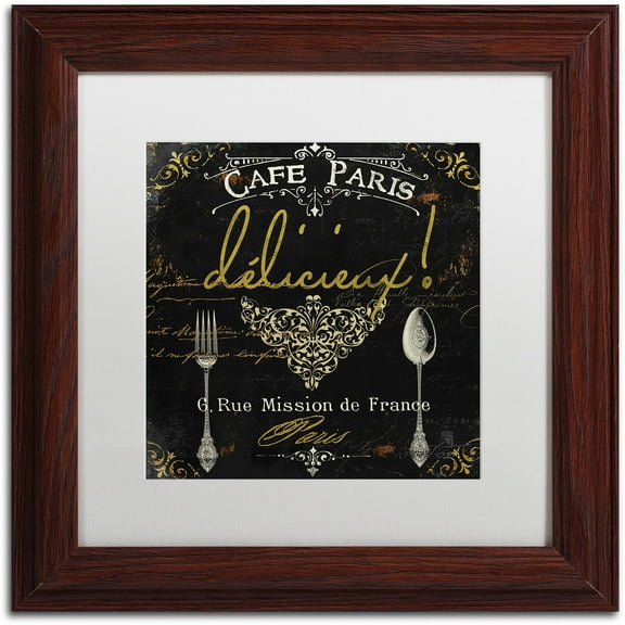 Trademark Fine Art "La Cuisine III" Canvas Art by Color Bakery White Matte, Wood Frame