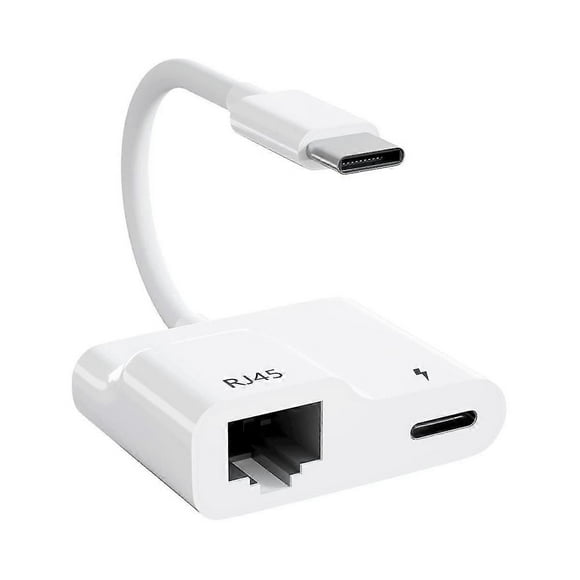 Usb C To Ethernet Adapter, Usb Type C To Rj45 Gigabit Ethernet Lan Adapter With Pd 60w Charger, For