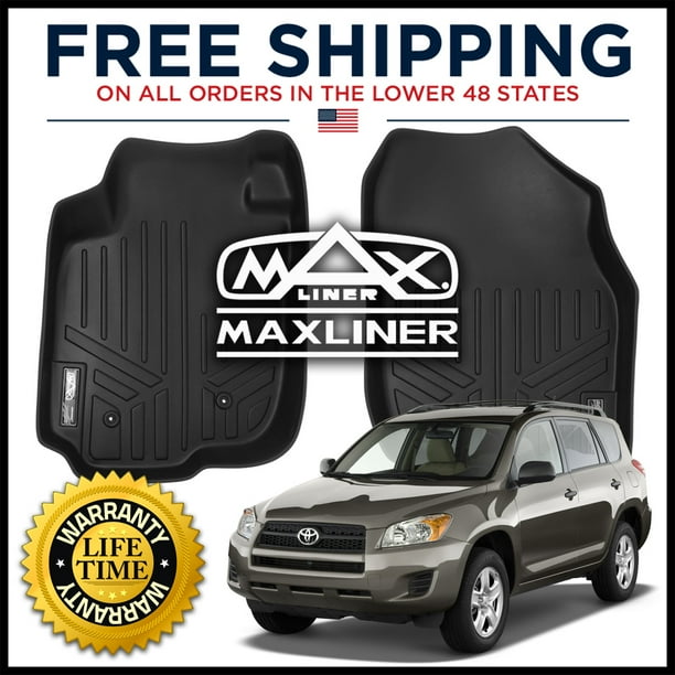 MAXFLOORMAT Front 1st Row Floor Liner Mats Black for 20062012 Toyota