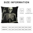 thumbnail image 5 of MLJA Gothic Christmas Decor Gothic Bedding Room Decor Goth Pillow Covers Both Painted Skeleton Horror Throw Pillows for Couch Bed Sofa, 5 of 5