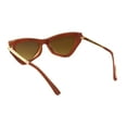 thumbnail image 4 of Womens Mod Metal Arm Plastic Cat Eye Sunglasses Peach Brown, 4 of 4