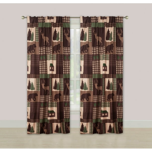 See more ideas about girls bedroom curtains, curtains, curtain decor. rustic cabin window curtains panel pair drapes lodge deer and bear 84