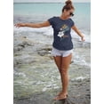 thumbnail image 3 of Pipeline Waveflower Floral Themed Graphic Tee - T-shirt Women's, 3 of 4