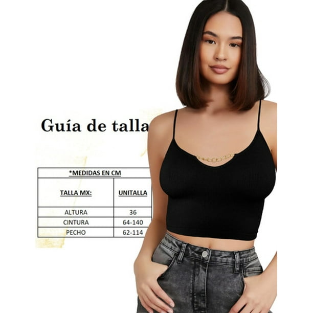Pack 2 Crop Top Dama Blusa Gym Bralette Ombliguera Push Up Bodega Aurrera en linea