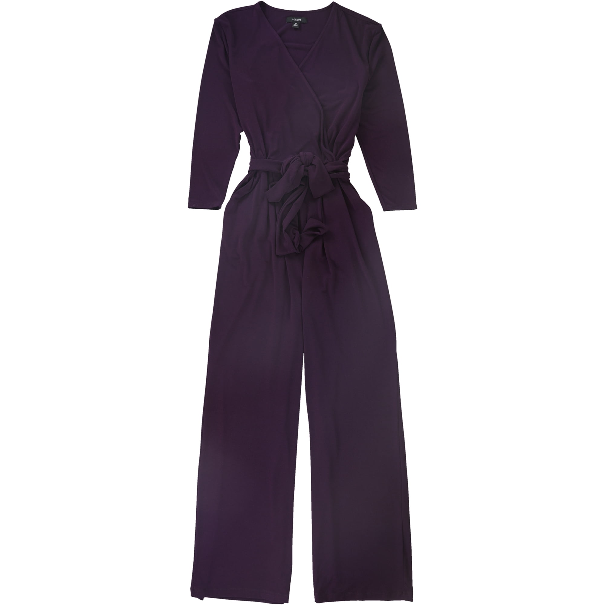 Alfani Womens Belted Surplice Jumpsuit, Purple, X-Small - Walmart.com