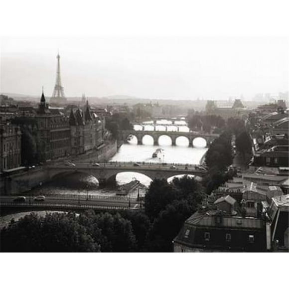 Selected Artworks PDX3MS3288SMALL Ponts sur la Seine Paris Affiche Imprimée par Michel Setboun&44; 11 x 14 - Petit