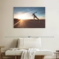 thumbnail image 2 of Elephant Stock Street Runner Wall Art - Horizontal Canvas Wall Art - Living Room Wall Decor - Sports Canvas - Blue And Brown Decor - 39" x 26", 2 of 8