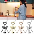 thumbnail image 1 of Fiudx Abridor de Botellas de Vino con Alas, Diseño de Gusano Autocentrante, Abridor de Botellas de Cerveza Integrado, Brazos de Palanca Fáciles de Usar, Diseño Resistente y Duradero, Regalo Elegante, 1 of 3