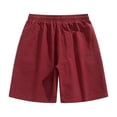 thumbnail image 2 of EOYWHK Mens Basketball Shorts Quick Dry Elastic Waist Mens Active Shorts Soft Lightweight Breathable for Workout Training Outdoor Sports Wine, Size M, 2 of 8