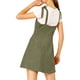 thumbnail image 3 of Vestido corto de tirantes con botones de imitación de ante para mujer Inspire Chic XL verde, 3 of 6