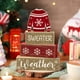 thumbnail image 4 of Juego de suéteres navideños con estampado de líneas para decoración de mesa de madera, 4 unidades, 4 of 7