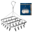 thumbnail image 4 of Clothes Hanger,  Multi Purpose Aluminum Alloy Clothes Drying Rack With 26 Spring Clips For Balcony For Outdoor For Bedroom, 4 of 8