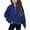 Dark Blue, variant on Nskgu Girls Sweatshirts Girls Half Zip Sweatshirt Long Sleeve Pullover Crop Tops Lightweight Winter Fall Clothes for Teen Girls Thumb Hole