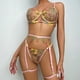 thumbnail image 5 of Conjunto de liguero con perspectiva de tres puntos y escote en V de estilo europeo y americano, ropa interior sexy con tirantes ajustables y cuerda para la cintura, 5 of 6