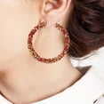 thumbnail image 6 of Fiaya Women Glitter Rhinestone Hoop Earrings, Circle Sparkle Crystal Wrapped Drop Dangle Earrings, Statement Jewelry for Women (A), 6 of 7